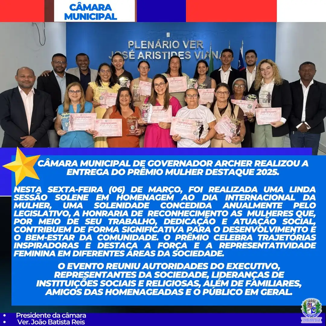 Entrega do Premio Mulher Destaque 2025