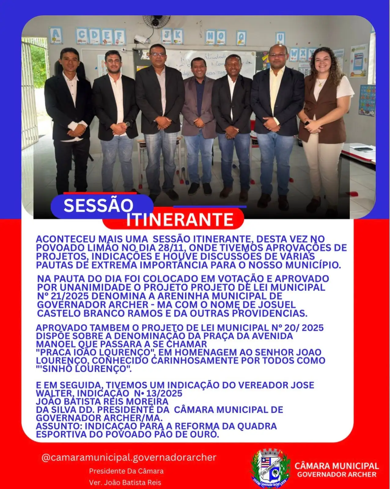 Câmara Municipal de Governador Archer!